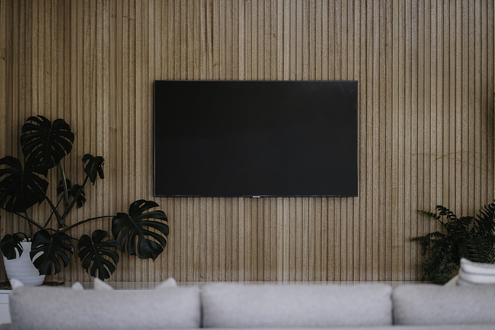 Custom blackbutt timber feature wall